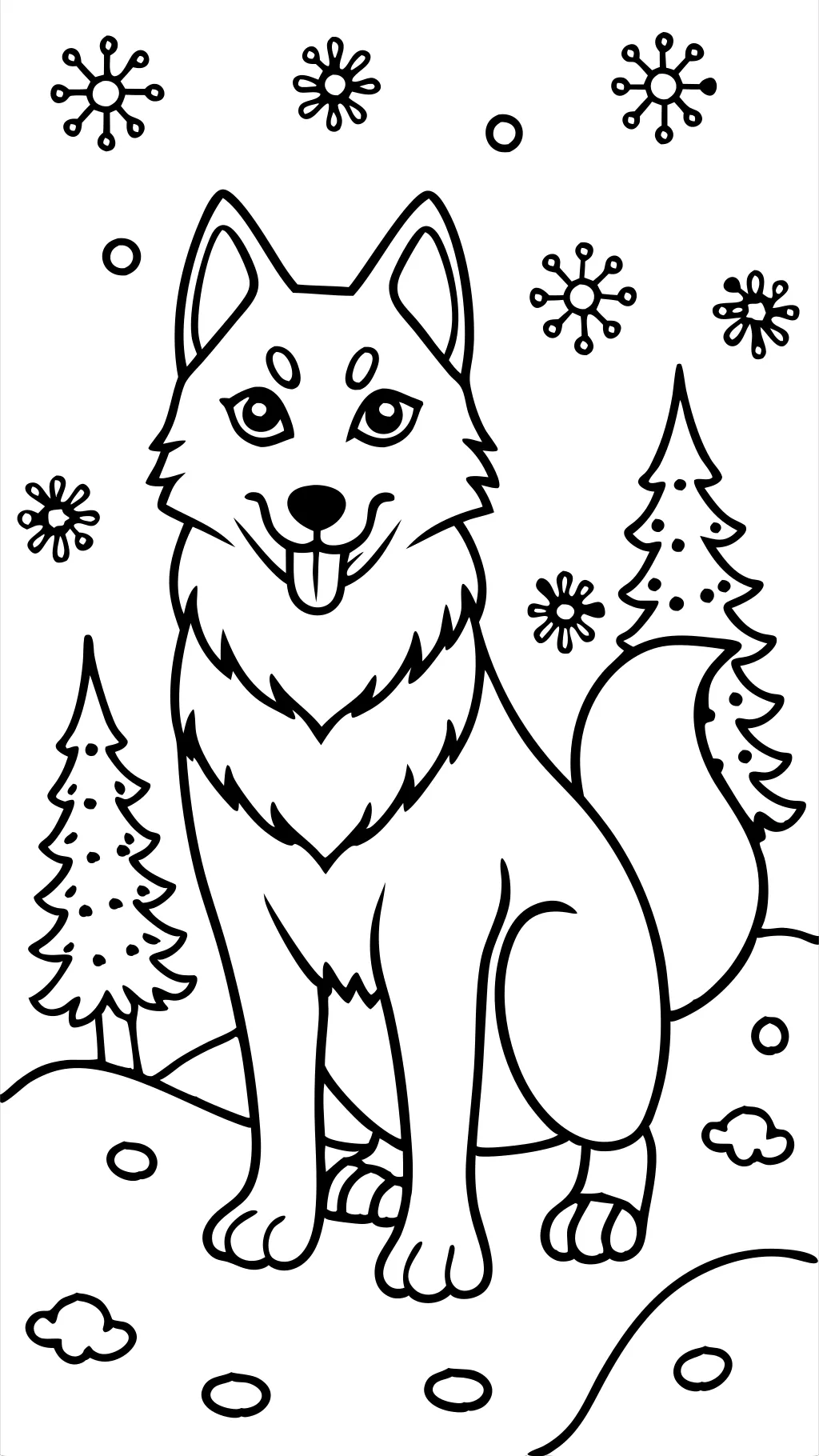 coloriage sibérien husky